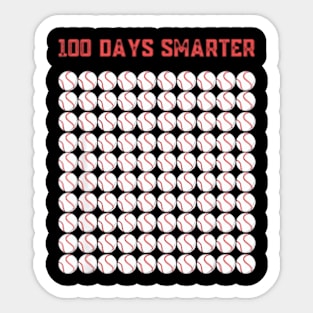 Baseball 100Th Day Of School For Boys 100 Days Sticker